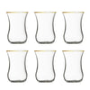 Pasabahce Tempo Golden Touch 6er Teeglaser 42021