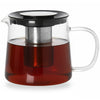 VIVIANA Teekanne 1300ml aus Borosilikatglas – Glaskanne mit Edelstahl-Teesieb, Spülmaschinenfest, Tropffreier Ausguss, für Losen Tee und Kräuter, Modernes Design